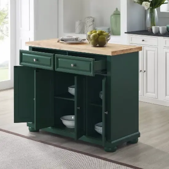 Madison Kitchen Island/Cart Emerald Green - Crosley image {5}