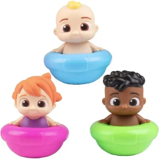 CoComelon Bath & Pool Toys, 3 Piece Set- JJ, Cody & YoYo Floating Bobble Water Figures for Summer Swimming & Tub- Officially Licensed- Ages 18+ Months image {5}