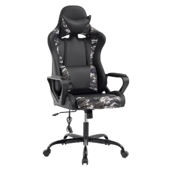 FDW Gaming Chiar Comfortable and Stylish Massage Office Chair with Adjustable Lumbar Support 360-Degree Swivel and Smooth-Rolling Casters image {7}