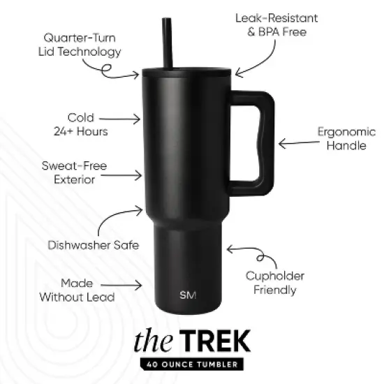 NCAA Michigan Wolverines Simple Modern Trek Tumbler - 40oz image {1}