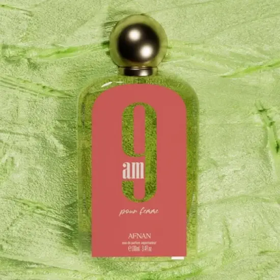Afnan 9 AM Pour Femme Eau De Parfum Spray for Women, Fruity Floral Perfume Fragrance, 3.4 Fl Oz image {1}