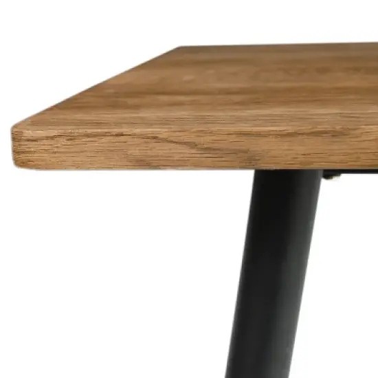 Charls 47'' Rectangle  Dining Table With Black Metal 4 Point/Leg -The Pop Maison image {4}