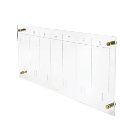 RUSSELL + HAZEL Acrylic Weekly Wall Calendar: Clear Office Supplies, Desk Organizer, 10" x 24" Wall Planner image {4}
