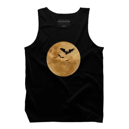 Men's Design By Humans Halloween - Moon By MonkeyStore Tank Top image {4}