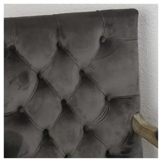 Saltillo New Velvet Arm Dining Chair - Charcoal - Christopher Knight Home image {3}