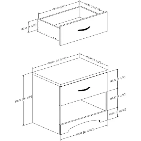 Step One 1 Drawer Nightstand - South Shore image {2}