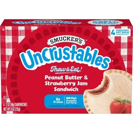 Smucker's Uncrustables Frozen Peanut Butter & Strawberry Jam Sandwich image {11}
