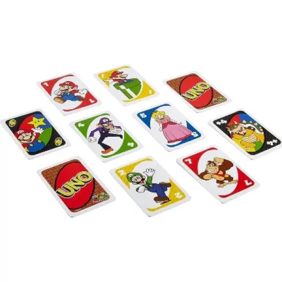 Mattel Games UNO Super Mario Card Game for Kids & Family, 2-10 Players, Ages 7 Years & Older image {5}