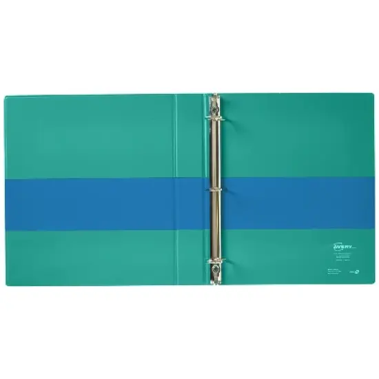 Avery Two-Tone Durable View 3 Ring Binder, 1.5 Inch Slant Rings, Blue/Teal Binder (17292) image {5}