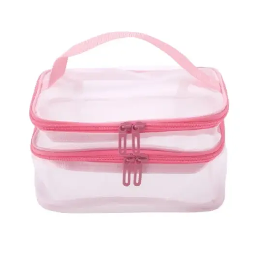 Unique Bargains Large Capacity Visible Drawstring Makeup Bag 1 Pc image {8}