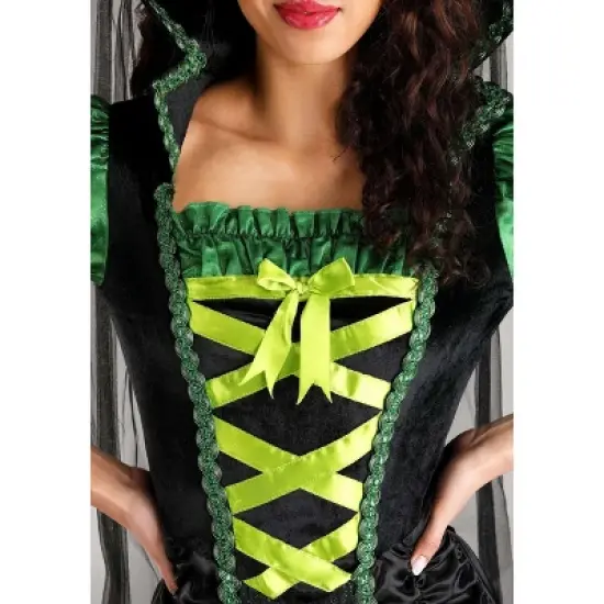 HalloweenCostumes.com Women's Enchanted Green Witch Halloween Costume | Adult Witch Costumes image {7}