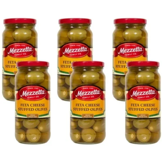 Mezzetta Feta Cheese Stuffed Olives - 6 pack, 9.5 oz image {4}
