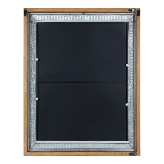 Kate and Laurel Deely Wood and Metal Framed Chalkboard, 24x30, Rustic Brown image {3}