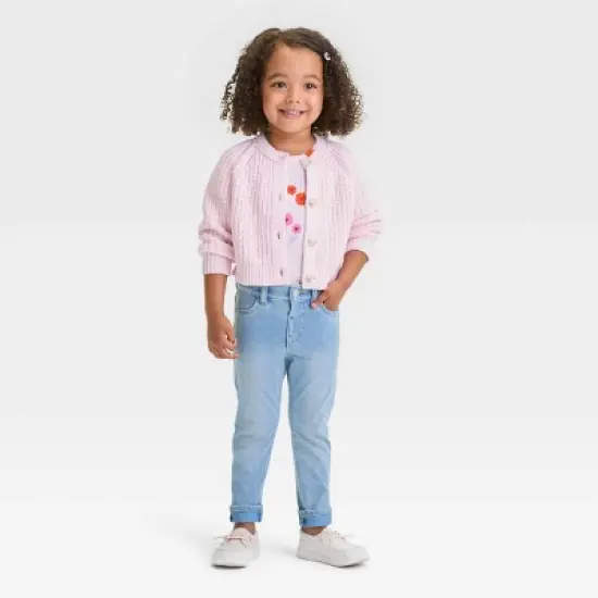 Toddler Girls' Midweight Cardigan - Cat & Jack&trade; Pink image {2}