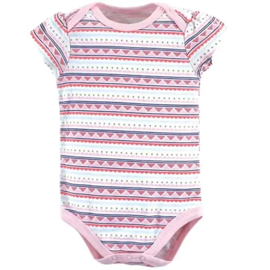 Little Treasure Baby Girl Cotton Bodysuits 5pk, Free Spirit image {3}