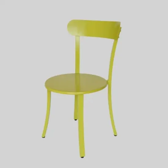 Barbados 3pc Iron Bistro Set - Matte Lime Green - Christopher Knight Home image {2}