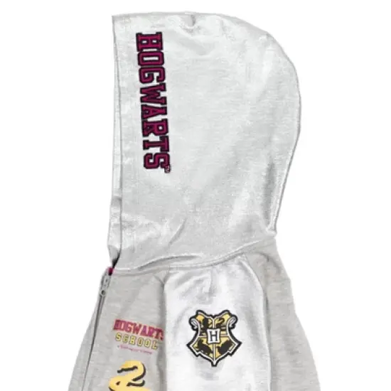 Harry Potter Slytherin Ravenclaw Hufflepuff Girls French Terry Zip Up Hoodie Little Kid to Big Kid image {4}