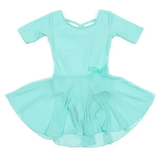 Leveret Girls Elbow Sleeve Skirt Leotard image {10}