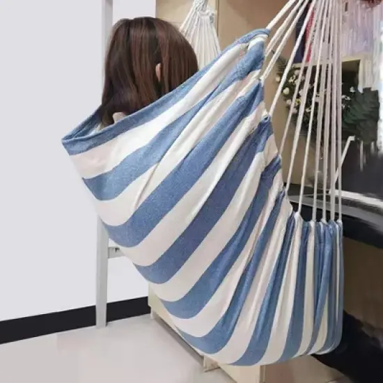 Unique Bargains Durable Stripe Hammock 51.18"x39.37" 1 Pc image {2}