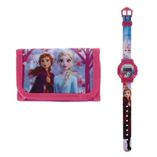 Textiel Trade Kid's Disney Frozen II Wallet and Digital Watch Set image {3}