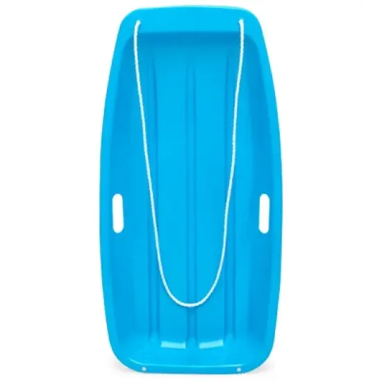 Best Choice Products 35in Kids Outdoor Plastic Sport Toboggan Winter Snow Sled Board w/ Pull Rope, 2 Handles image {7}