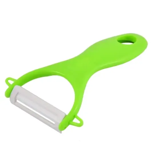 Unique Bargains Kitchen Lightweight Ergonomic Chemical Purity Peeler Green 1 Pc image {3}