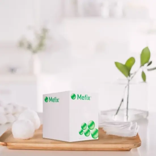 Mefix White Perforated Dressing Retention Tape Easy Cut, Stretchable, Adhesive - 4"x11 Yard Roll image {5}