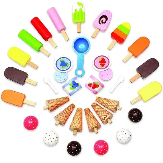 Svan Ice Cream Cart for Kids, Wood Playstand image {5}