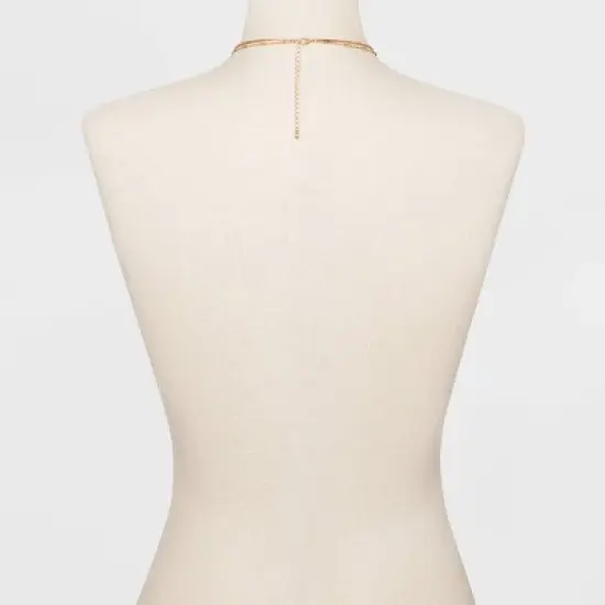 Ball & Medallion in Worn Gold Layer Necklace - Universal Thread&trade; Gold image {2}