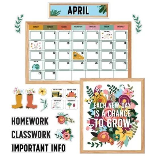 Carson Dellosa Education Grow Together Calendar Bulletin Board Set image {5}