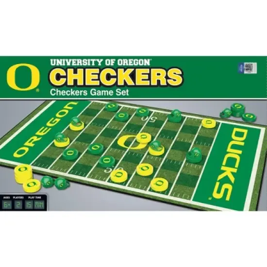 MasterPieces Officially licensed NCAA Oregon Ducks Checkers Board Game for Families and Kids ages 6 and Up image {1}