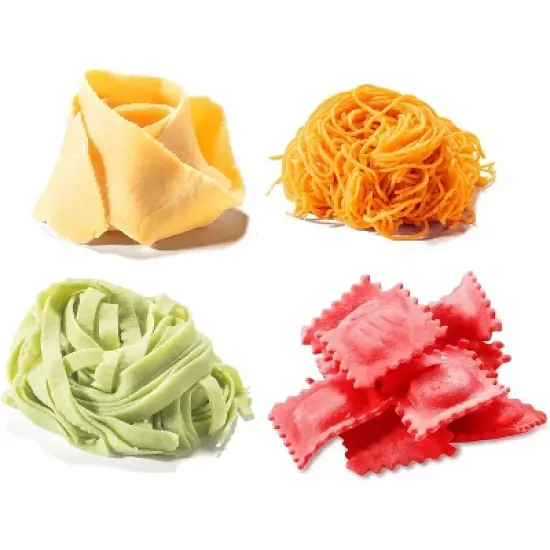 Cucina Pro Pasta Maker Deluxe Set 5-Piece Premium Stainless Steel Machine Cutter Attachments- Italian Dinner Party Cooking Gift image {2}