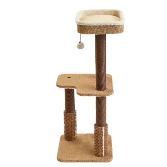 Two by Two Lansing - Beige Scratching Post Cat Furniture - 39.6 in. Tall image {8}