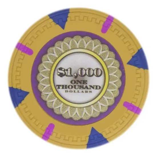 Slickblue The Mint 13.5g Clay Composite Poker Chips 25-Pack, Casino-Quality, Grippy Texture, $10-$10,000 image {5}