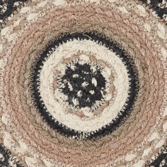 Sawyer Mill Charcoal Creme Jute Trivet 8 image {2}