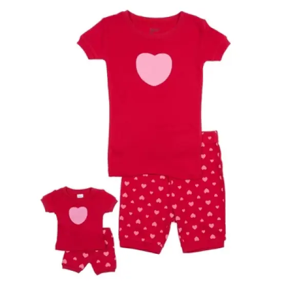 Leveret Girls and Doll Matching Short Pajamas image {16}