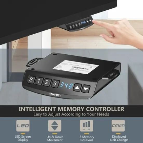 Costway Ergonomic  Electric Adjustable Standing up Desk Dual Motor w/ Controller image {5}