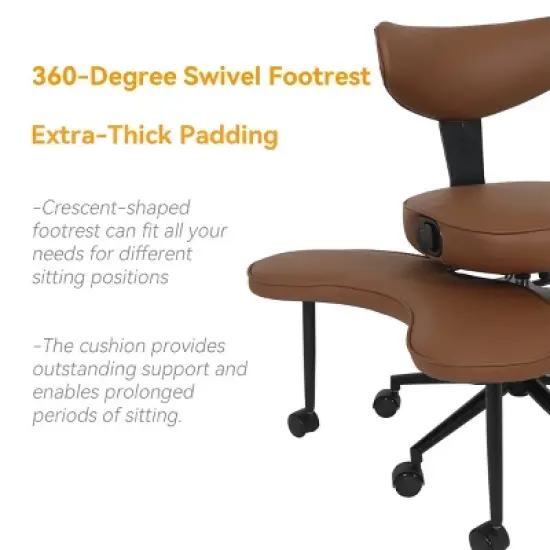 ELECWISH Functional Chair with 360&deg; Footrest & Reclining Back image {9}