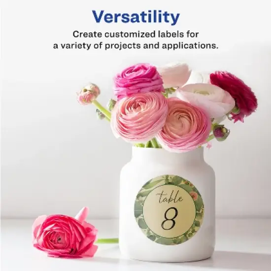 Avery Matte White Round Labels, 3.5" diameter image {1}