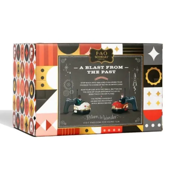 FAO Schwarz RC Head-To-Head Nostalgic Retro Bumper Car Set image {3}