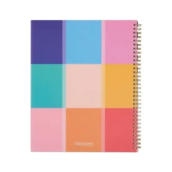 Happy Brands Organized July 2025 - June 2026 Weekly/Monthly Planner 9.37"x11.12" Multicolor Cool Brights image {6}