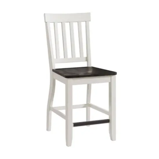 2pc Jamison Two-Tone Counter Height Barstool White - Picket House Furnishings image {1}
