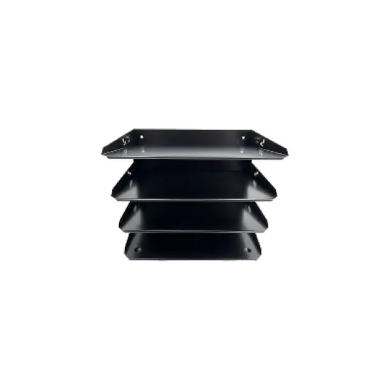 Huron 4-Compartment Steel File Organizer Black (HASZ0152) image {3}