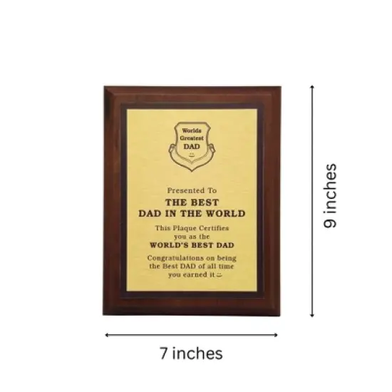 LEMONSODA World's Greatest Plaque (Best Dad in The World) - Gold image {3}