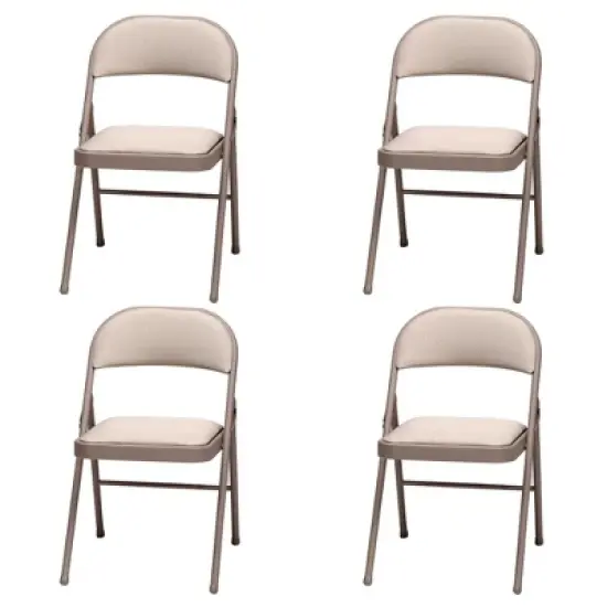 MECO 4-Pack of Sudden Comfort Deluxe Fabric Padded Folding Dinning Chairs with 16 x 16 Inch Seat and Non Marring Leg Caps image {9}