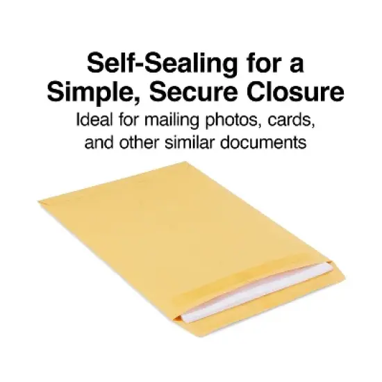 HITOUCH BUSINESS SERVICES Self Seal Catalog Envelopes 9.5"L x 12.5"H Brown 100/Box SPL381962 image {1}