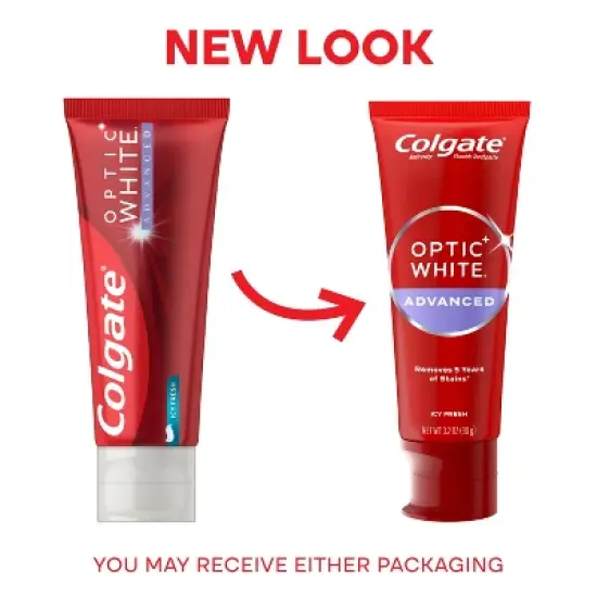 Colgate Optic White Advanced Whitening Toothpaste - Icy Fresh - 3.2oz image {2}