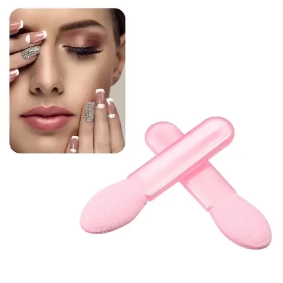 Unique Bargains Short Sponge Dual Sides EyeShadow Makeup Applicators Brushes Pink 50 Pcs image {1}