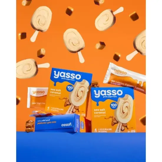 Yasso Frozen Greek Yogurt - Sea Salt Caramel Bars - 4pk/14 fl oz image {5}