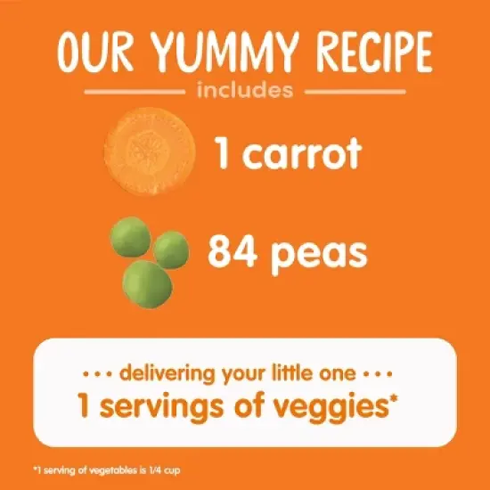 Happy Baby Organics Clearly Crafted Stage 2 Carrots & Peas Jar - 4oz image {1}